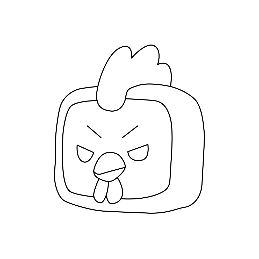 TV Chicken_outlined